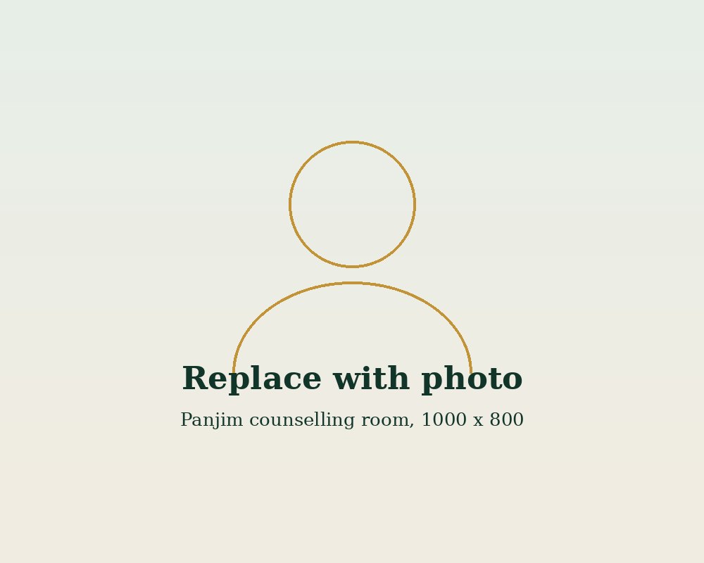 The calm counselling room in Panjim, Goa
